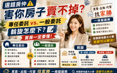 選錯房仲可能害你房子賣不掉？專任委託 vs 一般委託，你一定要懂！