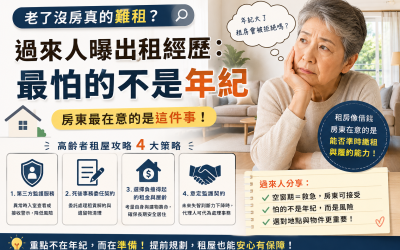 老了沒房真的難租？過來人曝出租經驗與高齡租屋攻略