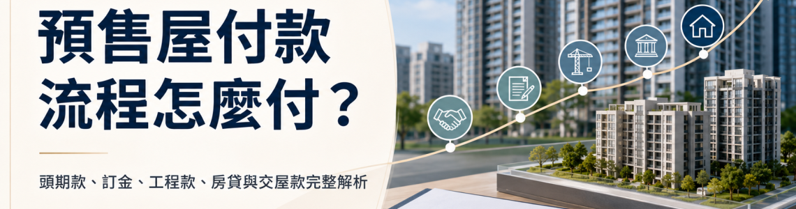 預售屋付款流程怎麼付？頭期款、訂金、工程款、房貸與交屋款完整解析
