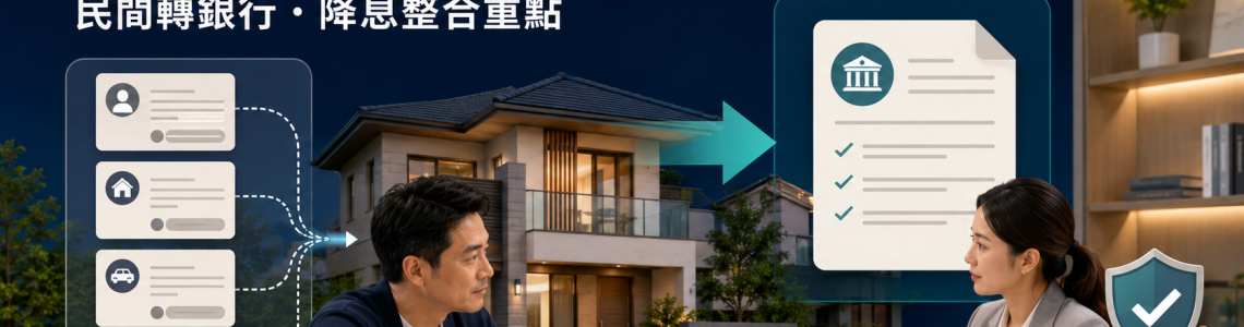二胎房貸代償是什麼？民間轉銀行、市場資金整合與風險一次看