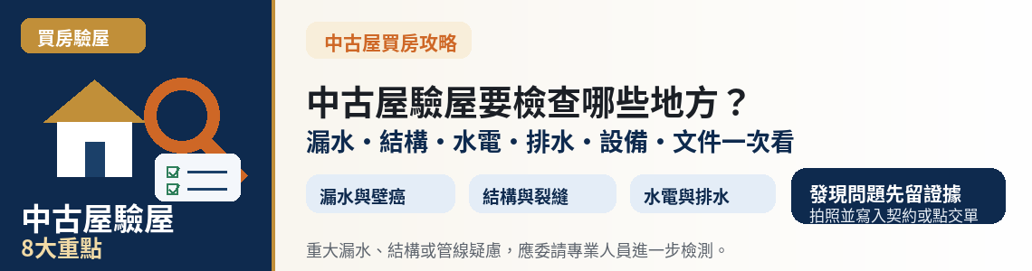 中古屋驗屋要檢查哪些地方？8大重點與實用清單一次看