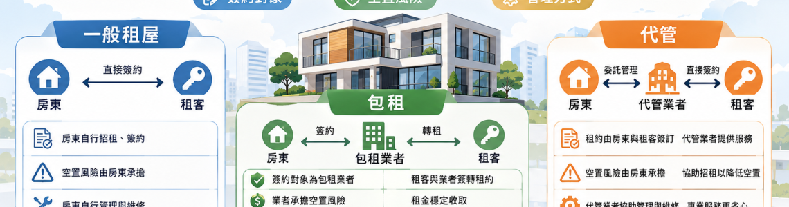 包租代管與一般租屋差在哪？租客與房東優缺點完整比較