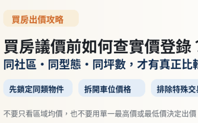 買房議價前如何查實價登錄？5步驟找出合理出價區間