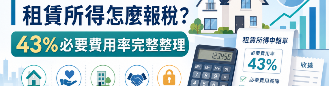 房屋出租租賃所得怎麼報稅？43%必要費用率、押金與節稅方式完整整理