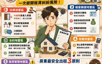 ⚠️ 房東出租房屋千萬不能做的事｜守護租賃關係避免踩雷指南