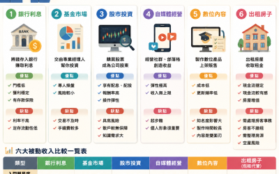💰 被動收入有哪些？6種方法打造額外收入（學生、小資族、上班族都適用）