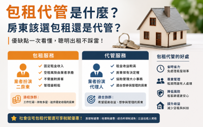 包租代管是什麼？房東該選包租還是代管？優缺點一次看懂