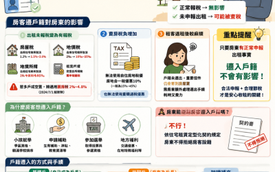 🏠 租客遷入戶籍對房東有影響嗎？房東必看完整解析（報稅＋稅務＋風險）