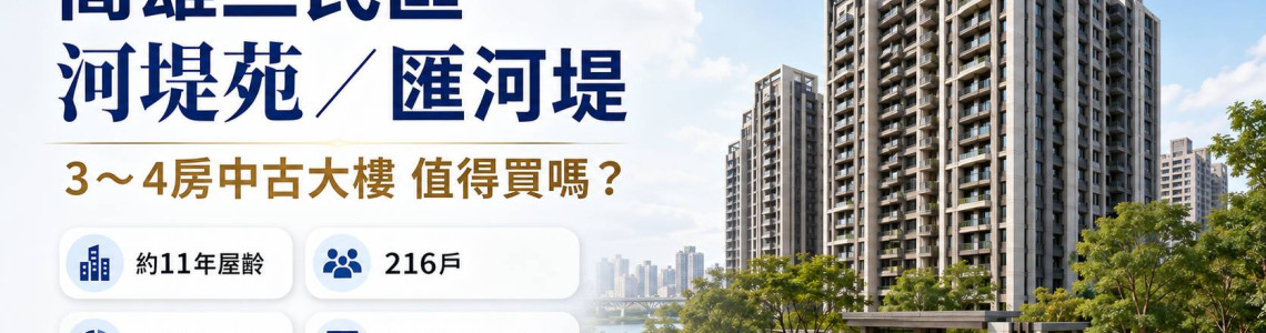 高雄三民區河堤苑/匯河堤3~4房中古大樓值得買嗎?房價、格局與看屋重點 高雄三民區河堤苑/匯河堤3~4房中古大樓值得買嗎?房價、格局與看屋重點