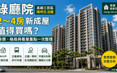 高雄三民區綠廳院2～4房新成屋值得買嗎？房價、格局與看屋重點