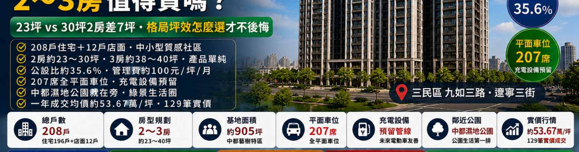 高雄三民區遠雄沐蘊2~3房值得買嗎?23坪與30坪2房差在哪、格局怎麼選 高雄三民區遠雄沐蘊2~3房值得買嗎?23坪與30坪2房差在哪、格局怎麼選