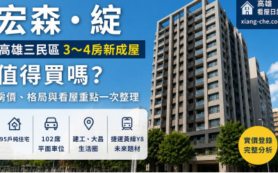 高雄三民區宏森・綻3～4房新成屋值得買嗎？房價、格局與看屋重點