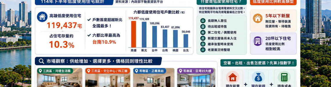 高雄空屋11.9萬戶全台最多!空屋率10.3%,房子越蓋越多會影響房價嗎? 高雄空屋11.9萬戶全台最多!空屋率10.3%,房子越蓋越多會影響房價嗎?
